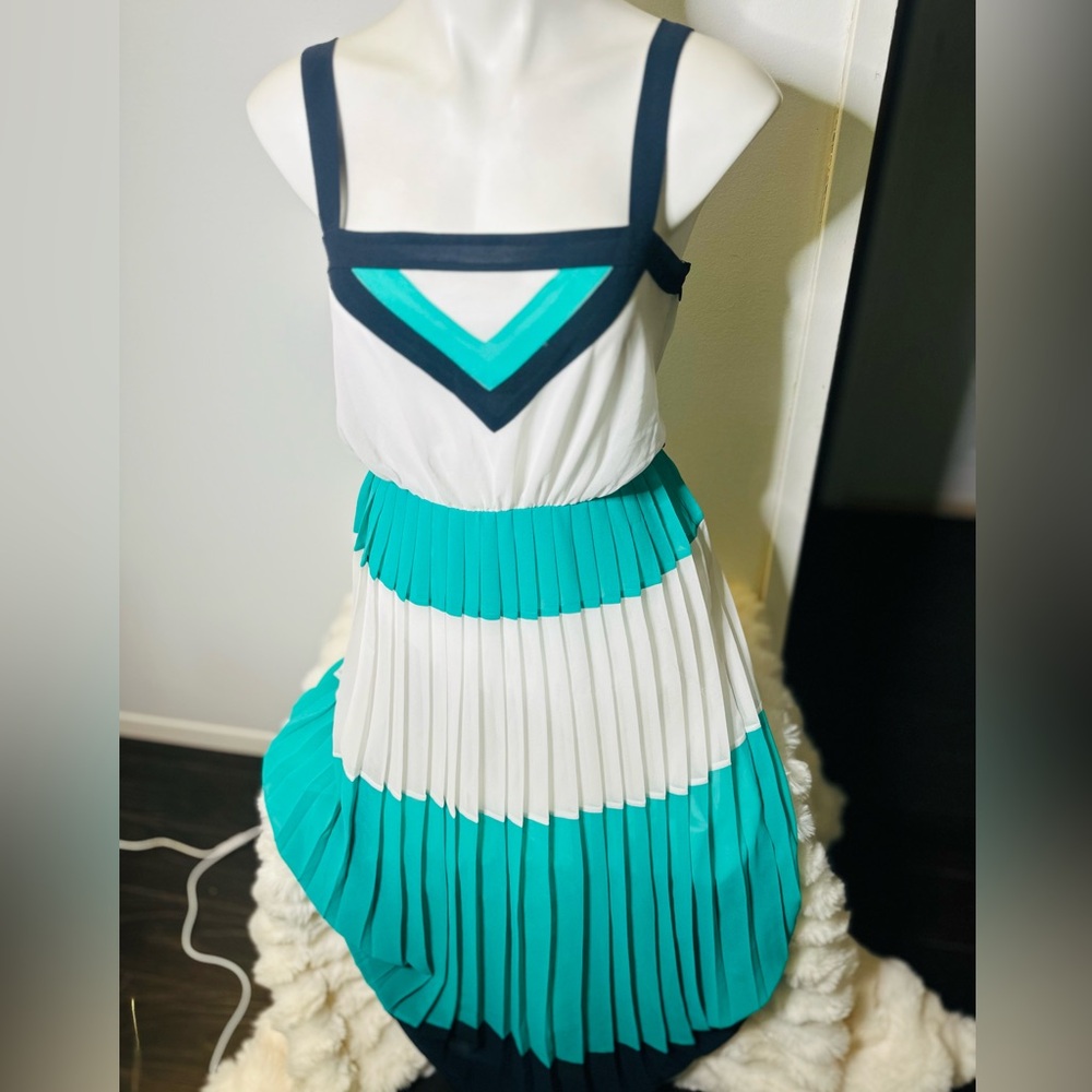 Banana Republic Teal and White Maxi Dress